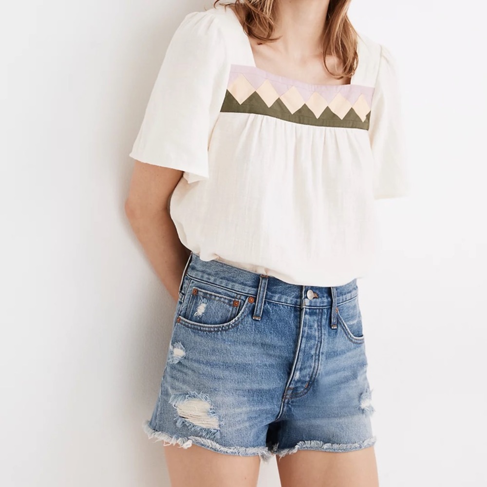 *SOLD* Madewell Ripped Relaxed Denim Shorts